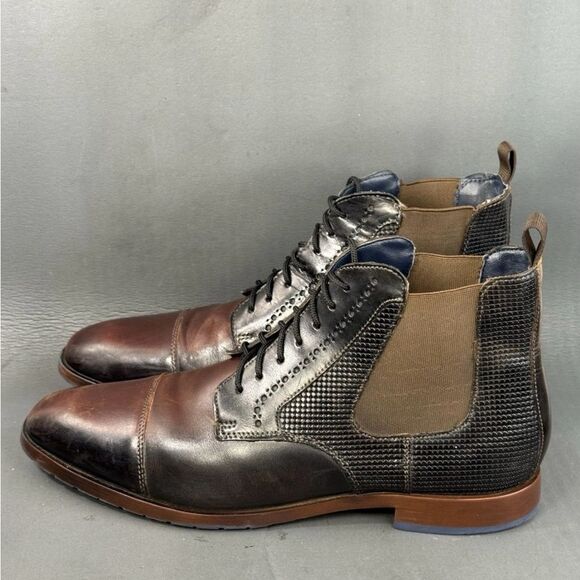 Stacy Adams Men’s Rafferty Cap Toe Lace-Up Boots Size 10 – Stylish Leather Dress - Picture 3 of 8